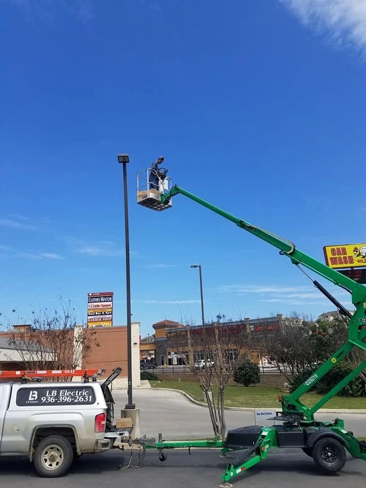 LB Electric crew on a commercial job site